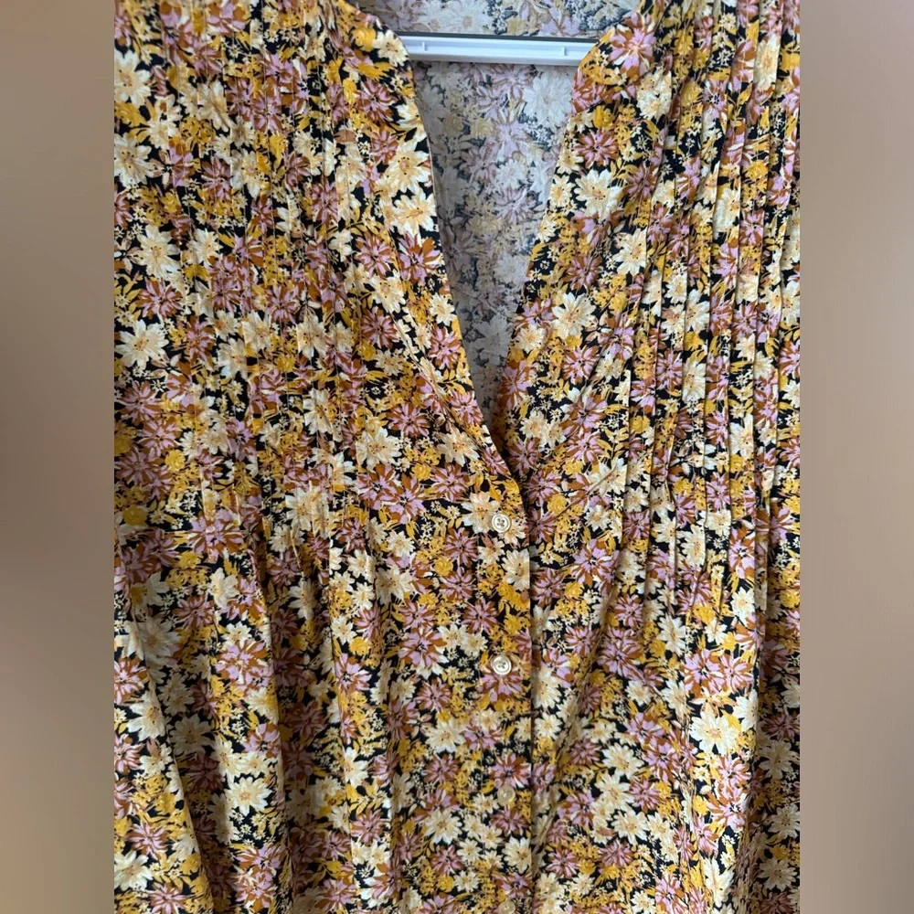MNG Mango Cotton Floral Top size 6 - Picture 4 of 8
